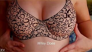 Milf In Leopard Print Bra Showcases Big Natural Tits