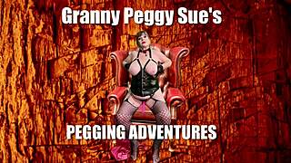 Granny Peggy Sue enjoys pegging, sucking, and swallowing in a fun vampire-themed session.