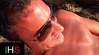 Wonderful fuck with anal between the rocks by the sea