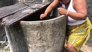 european bbw bitch with huge natural tits gets helped and fucked hard outdoor 😈