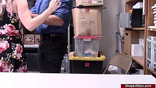 teen shoplifter says give me a blowjob officer in the shop