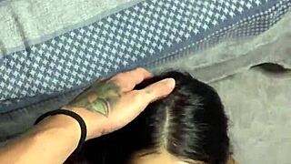 I sucked his big cock deep and he filled my pussy doggystyle