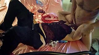 White Slut In Thong And Corset Receives Blowjob And Doggy Pov