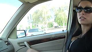 brunette milf angelica raven sucks big cock thru glory hole