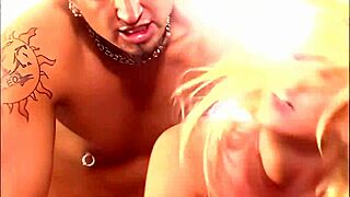 Blonde Girl Walks Confidently In High Heels.