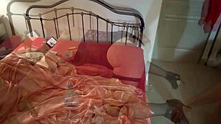 White Slut In Thong And Corset Receives Blowjob And Doggy Pov