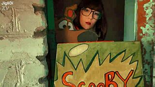 Velma went to solve the mystery with scooby doo in costumes.