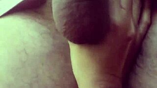 Ella plays with my precum while recording, ends in jerking and her covered in cum