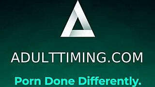 Corporate professional Greta Foss in office threesome