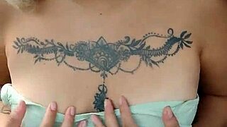 showing panties and tits in car on highway