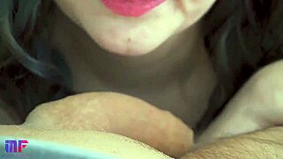 i gently kiss his cock and balls in pov blowjob, dripping cum everywhere