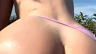 creampie on the beach with teen outdoor sex 😍
