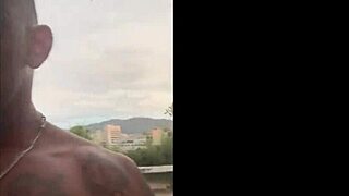 beach encounter with a playful girl on the rocks at arpoador in public pov