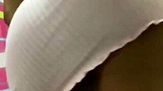 ebony babe performs strip tease and enjoys chocolate fun until screaming