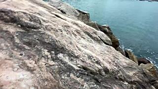 African Latina Teen Babe Has Sex On The Beach With Amateurs In A Nerdy Encounter