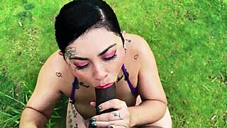 I gave a delicious outdoor blowjob to that horny milf, Enm Diamond