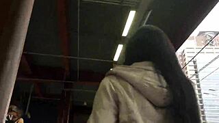 Jacket and boots on the train!