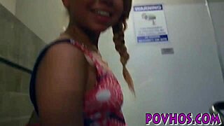 Petite teen rides dick and sucks in HD