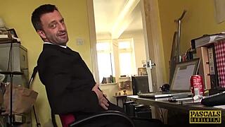 Inked sub Kimmie Foxx gets hardcore anal domination