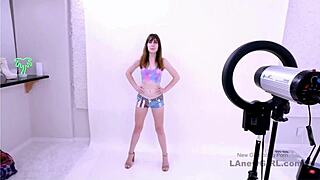 The girl next door brunette model gets fucked during her casting audition by the interviewer.