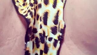 hot slutty prostitute masturbates her big ass and natural tits