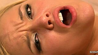 Does Alexis Monroe cheat with the boy next door for a belly cumshot?