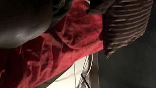 Haitian queen moaning loudly while riding big cock in Florida