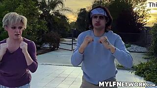 dee notices elias working hard and can't resist his growing power