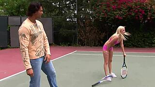 Threesome in the Tennis Court
