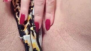 hot slutty prostitute masturbates her big ass and natural tits