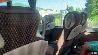 Why resist when a crazy guy flashes his cock on the bus?