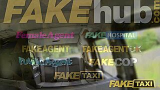 Fake taxi brunette does anal down to the balls