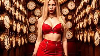 Sandy uncensored in milf cosplay horror parody music video