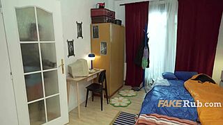 Naughty Blonde Teacher Plays While The Student Rests