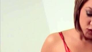 Slipping into pvc panties for lesbian fun