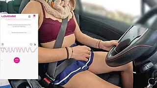 A friend of mine is filming me while i drive and a fan controls my lovense vibrator remotly