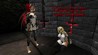 demon hunter blows and fucks furry monsters in cartoon style.