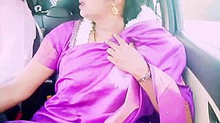Indian housewife seduces car driver with dirty Telugu talks