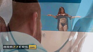 Brazzers Star Teases Xander Corvus By The Pool