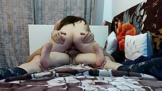 Cute Tiny Girlfriend Rides Big Cock