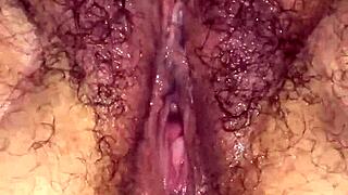 hairy bbw milf gets fisted and squirts all over the place