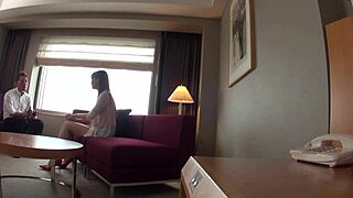 Secret audition for tall, busty japanese college student model