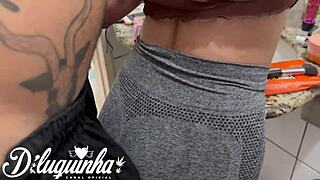 i punched my friend from work hard in the bathroom and sucked her pussy and ass