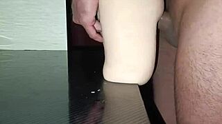 Sally's anal sex contrasts with cum between thighs.