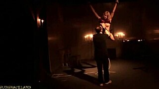 faithful slave follows master on leash to his nest, ready for intense submission and whipping