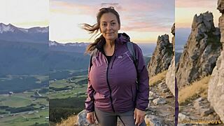 Nude Hiker Mom Shows Big Tits Outdoors