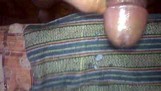 my mallu guy's oily cock cums all over
