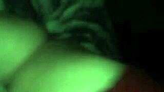 bbw rides in reverse cowgirl position on big black cock