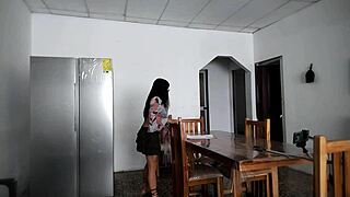 Hot Woman Is Excited To Spread Her Legs And Show Her Ass To Strangers In Her House