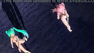 hatsune miku and luka worlds end dancehall project diva nude mod full nude